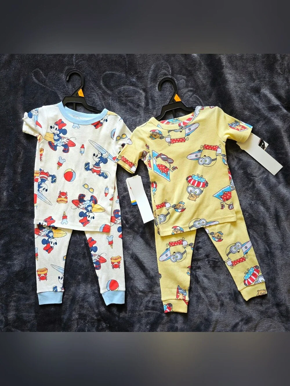 New summer toddler boy/ girl 2 pc pajamas bundle, minions & Mickey Minnie Mouse